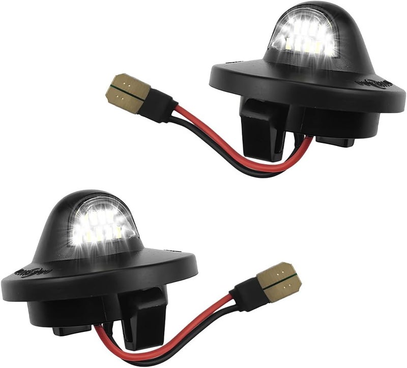 NYTKL 2 PCS Full LED License Plate Light Tag Lamp Assembly, 6000K White Vehicle License Plate Lamp Replacement, Car Tag Light Assembly for Escalade Avalanche Silverado 1500 Yukon (9 Lights) - Image 1